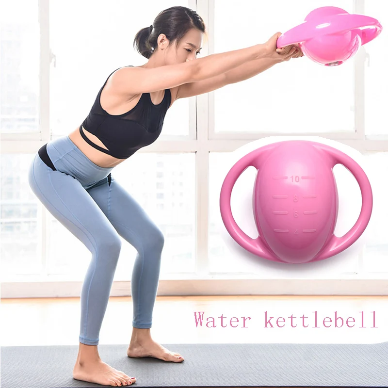 

4/6/8/10/12LB Water Kettlebell PVC Fitness Kettle Portable Exercise Easy Carry Women Equipment Adjustable Dumbbell