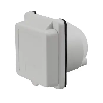 

[Nema L5-30P] 30Amp RV Power Inlet Box Nema L5-30P 30A Camper RV Power Inlet, 30A 125V , with Cover Cap White