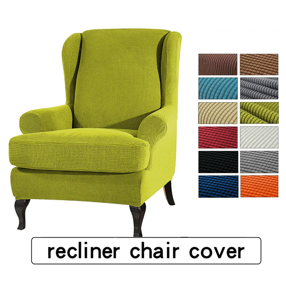 

1 Set Furniture Cover Ultra Stretch Sofa Covers Furniture Protector with Elastic Bottom Anti-Slip Recliner Slipcovers
