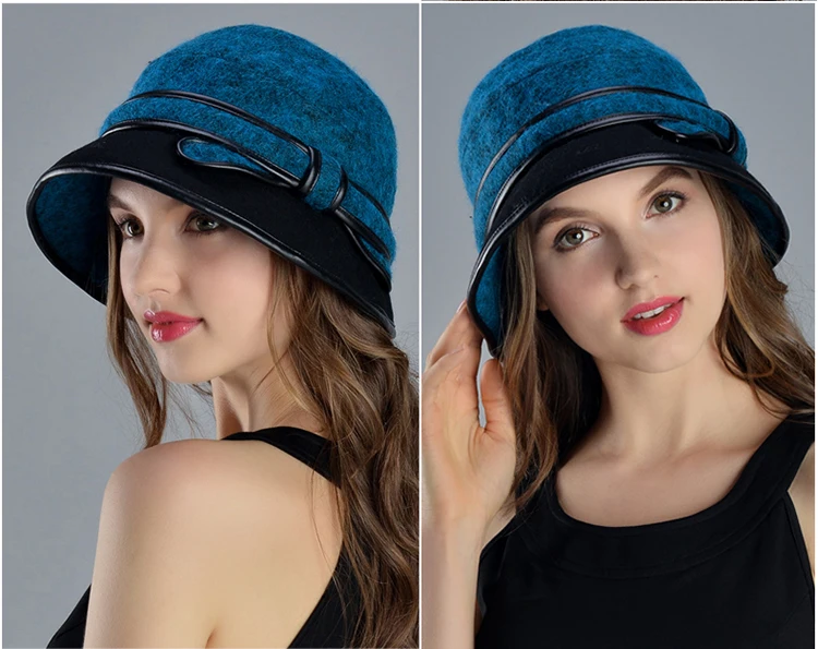 Чарльз Perra бренд Для женщин шляпа осень-зима женские элегантные модные женские Шапки небольшие фетровых теплая шерсть Кепки Corros Corro 5236