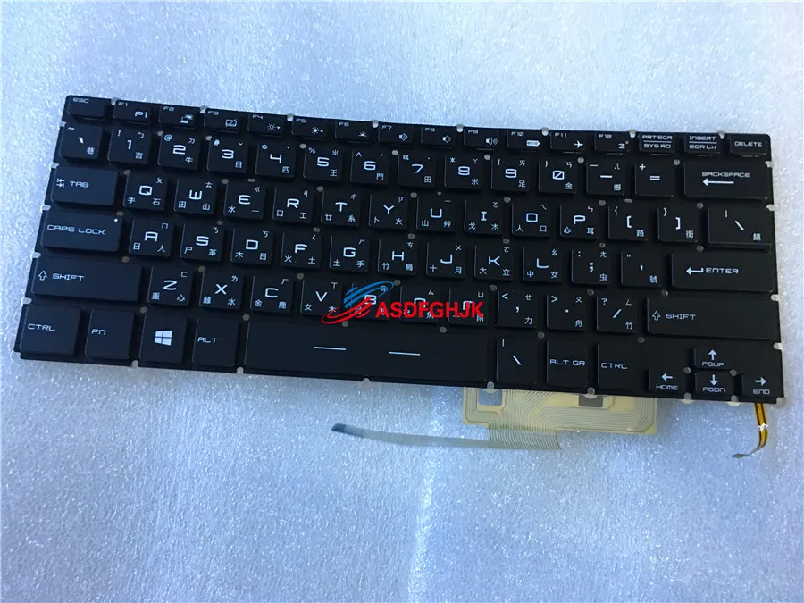 

Used Laptop Keyboard For MSI GS40 Black With White Backlit LED HMB3709SMA HMB3709SMA09 Test OK