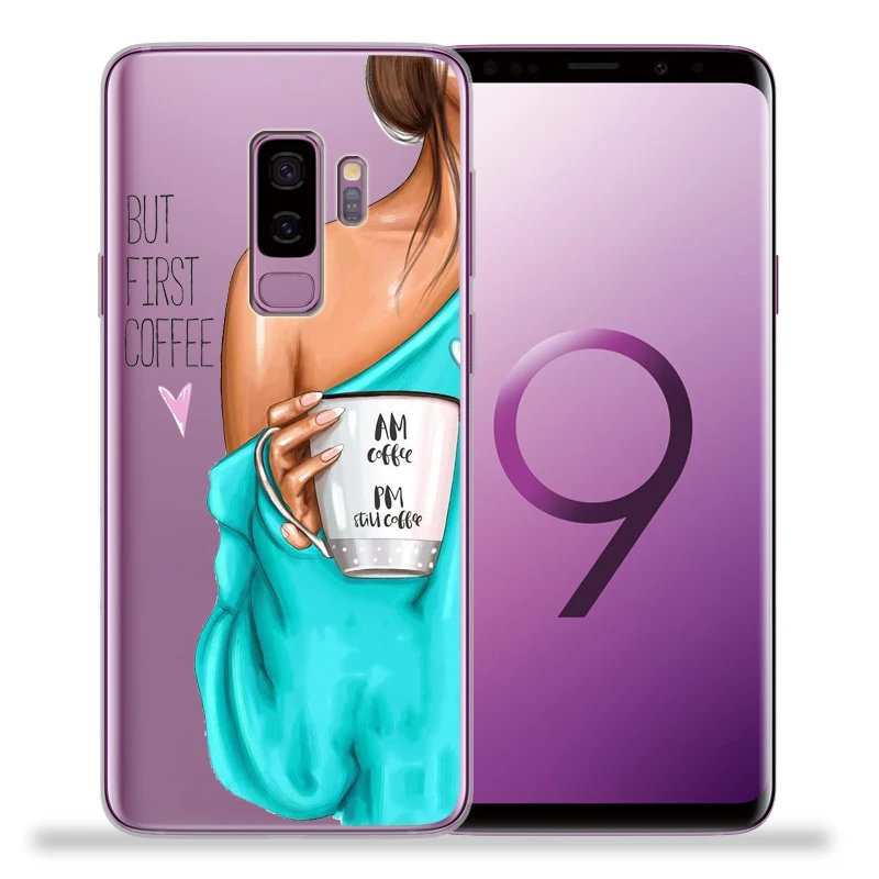 Модные женские туфли на высоком каблуке с цветами для samsung Galaxy S9 S8 S10 Plus S7 S6 Edge S10 Lite Note 8 9 Мягкий ТПУ чехол Etui - Цвет: 13