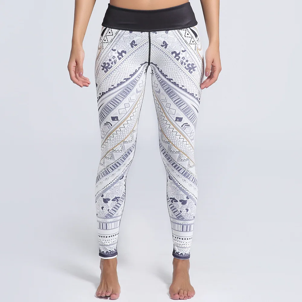 

Women Flexible Various Lines Print Tight Pants Workout Gym Training Running Yoga Sport Fitness Exercise Leggings Dropshipping