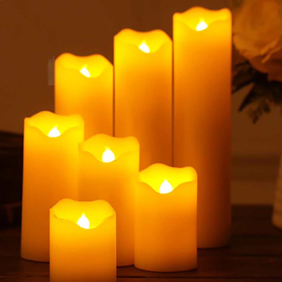 Flameless LED Candle Flicker Light Lamp Decoration, Electric Battery
