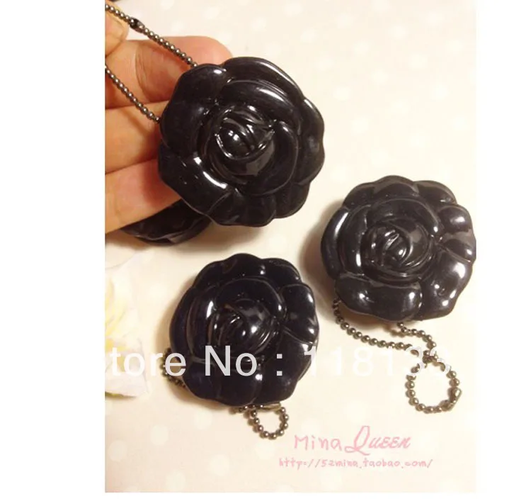 Rose Eye Shadow Box Empty Jar Fashion Black DROP SHIPPING |