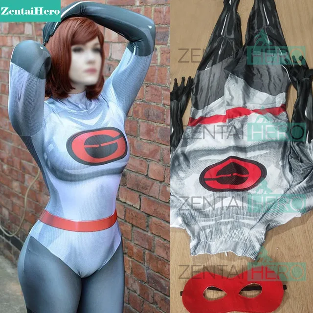 Костюм супергероя с 3D принтом Суперсемейка 2 Elastigirl женский костюм для косплея на