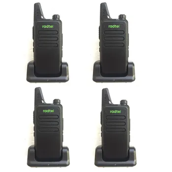 

4pcs RADTEL RT-10 UHF 400-470 MHz MINI handheld transceiver two way Ham Radio Station talk WLN KD-C1 Walkie Talkie handy talky
