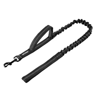 

OneTigris Tactical Reflective Dog Training Bungee Leash Adjustable Traffic Lead For Walking The Dog At Night Running