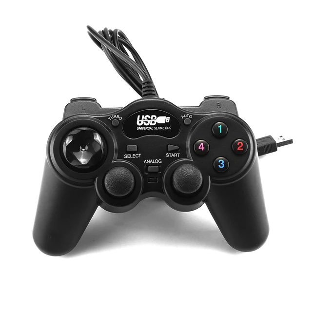 Wired Gamepad USB Game Controller Gaming Joypad Joystick Control for PC