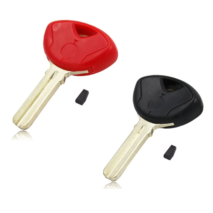 Red Black Color Motorcycle Motorbike Transponder Key Shell with Blank Chip ID46 PCF7936 for-BMW F650 F800 S1000RR R1200 K1200 car injector