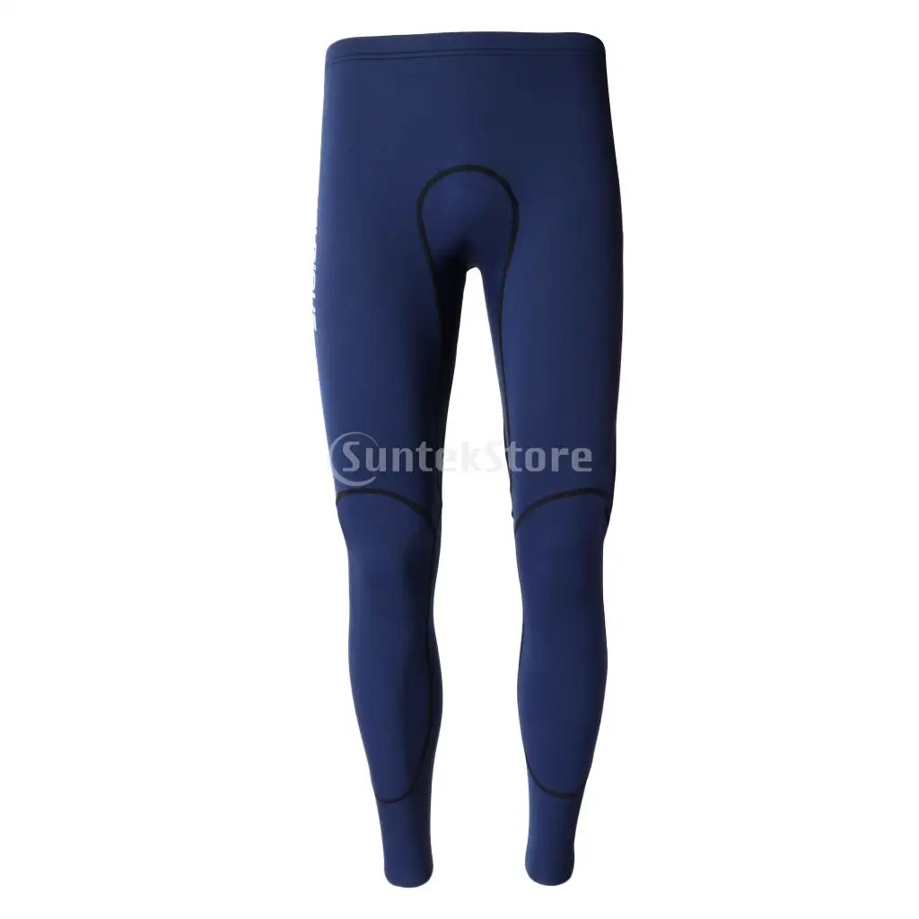Мужские 1,5 мм Неопреновые длинные штаны для дайвинга для зимнего плавания, парусного спорта, серфинга, гидрокостюм, сохраняющие тепло, брюки для похода на каноэ - Цвет: XL Blue