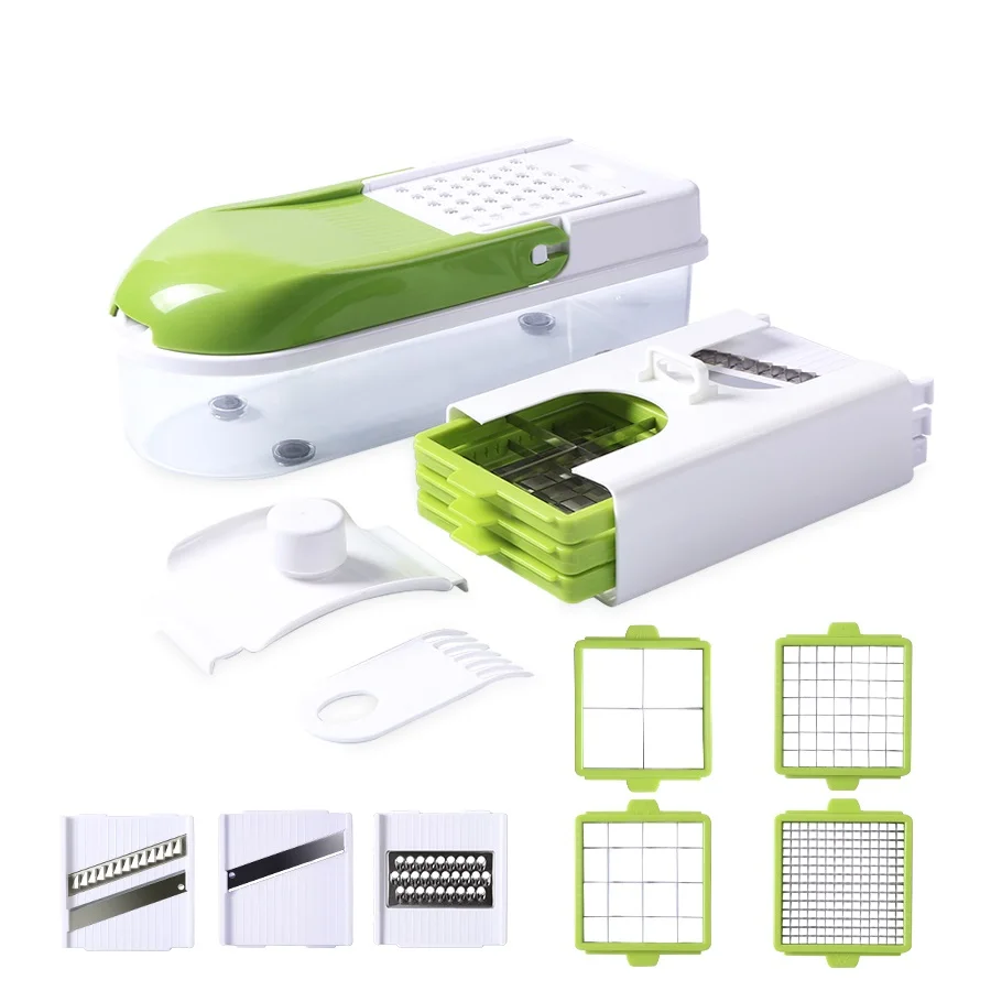 

Multifunction Vegetable Slicer with 8 Dicing Blades Manual Potato Peeler Carrot Grater Dicer Kitchen Tools Vegetable Cutter