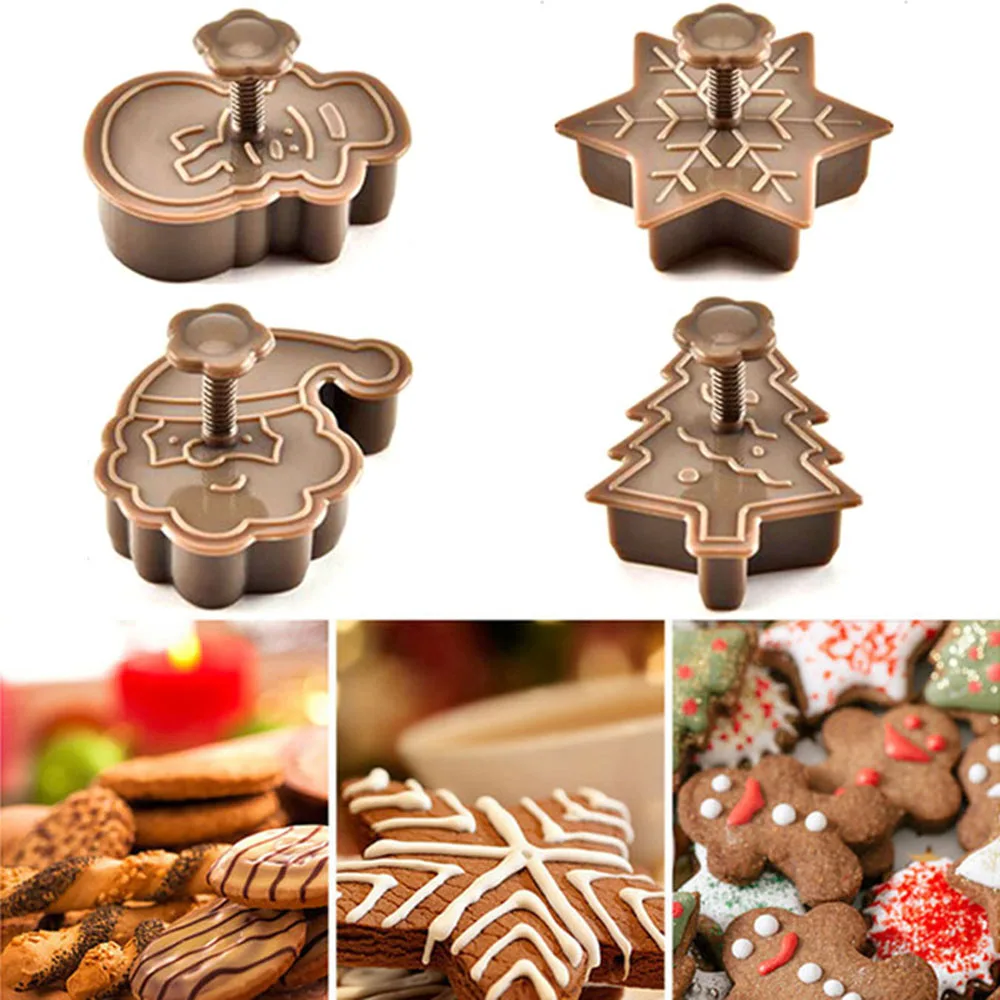 DIY-4pcs-Christmas-Tree-Snowman-Plastic-Baking-Mold-Kitchen-Biscuit-Cookie-Cutter-Pastry-Plunger-Fondant-Cake