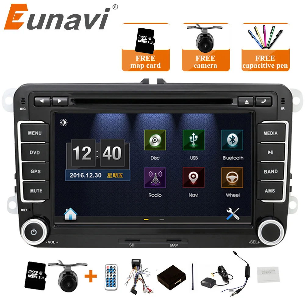 Eunavi 2 Din font b Car b font DVD font b Radio b font 7 HD