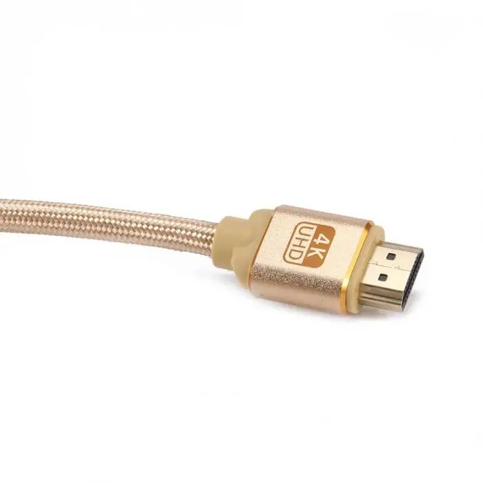 Тканые HDMI 4 к телеприставка IPTV Хлопок Плетеный Ultra HD Высокое скорость 1080 P кабель привести новое поступление