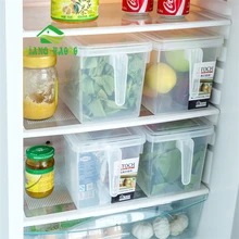JiangChaoBo японский стиль пищевой прозрачный холодильник коробка для хранения с ручкой Crisper может стек с коробка для хранения с крышкой