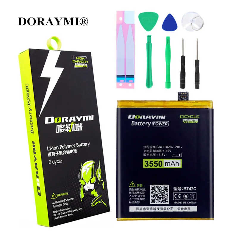 

Original DORAYMI 3550mAh BT42C Battery for Meizu M2 Note Meilan Note 2 Phone Replacement Bateria Lithium Polymer Batteries