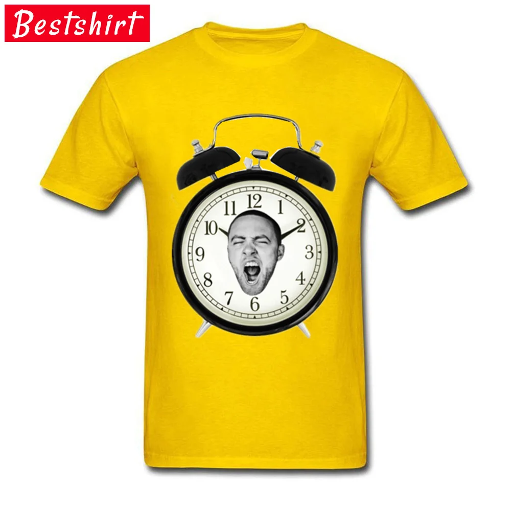 Mac Miller Clock Group Summer 100% Cotton O-Neck Male Tops Shirt Birthday Tee Shirts 2018 Discount Short Sleeve T-shirts Mac Miller Clock yellow
