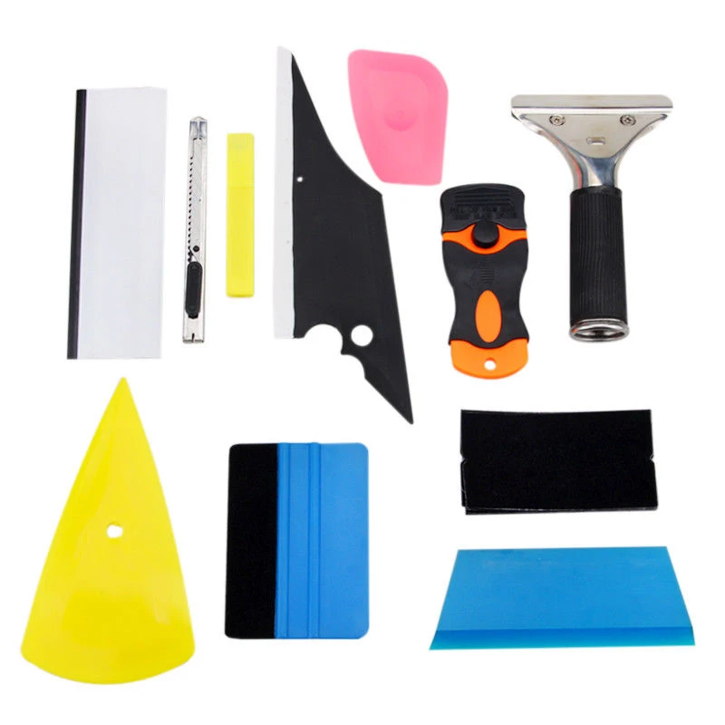 

10 in 1 Carbon Fiber Foil Window Tint Tool Kit Vinyl Car Film Wrap Tool Vinyl Wallpaper Tool Squeegee Car Stickers Scraper