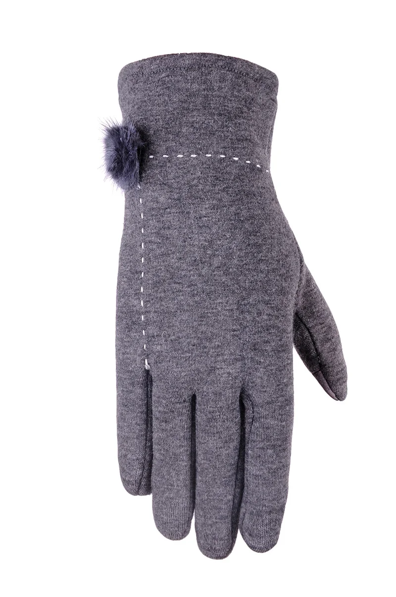Зимние женские перчатки вязаные сенсорные перчатки плюс бархатные толстые бантики мягкие хлопковые перчатки теплые перчатки для вождения
