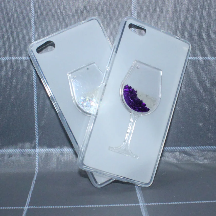 

Red Wine Cup Dynamic Liquid Bling Glitter Quicksand Moving Star Cover For ZTE nubia Z9 Max NX512J 5.5"3D Cup Phone Case Capa
