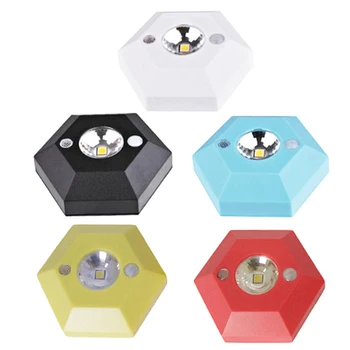 

Hexagon Body Induction Lamp 1pc Motion Sensor Light 4.5V High-brightness LED Wardrobe Corridor Door Lock Drawer Lamp