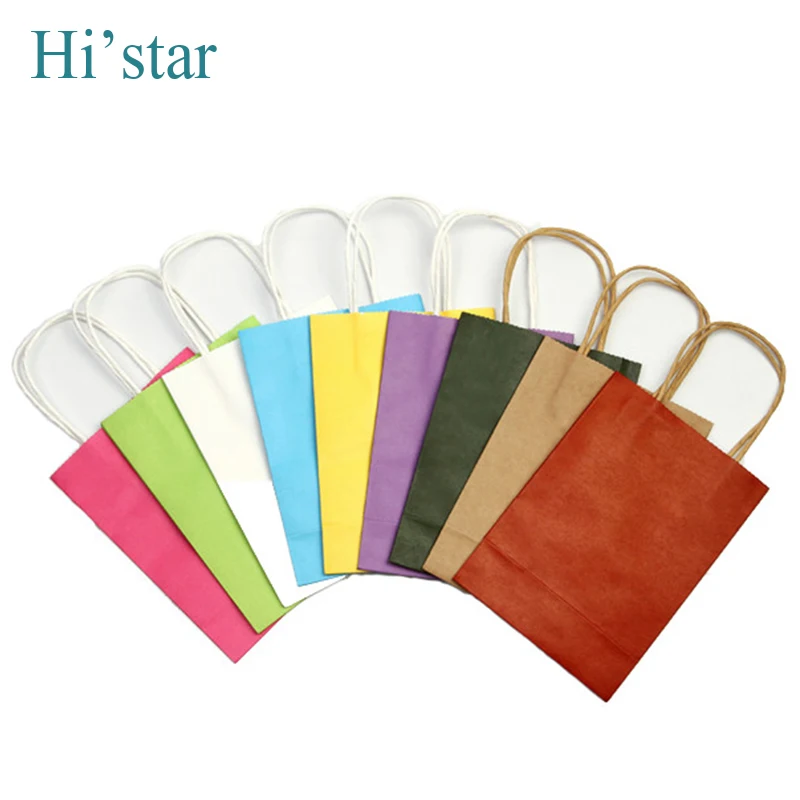 

20pcs High quality brown Kraft paper bag with custom printing and logo