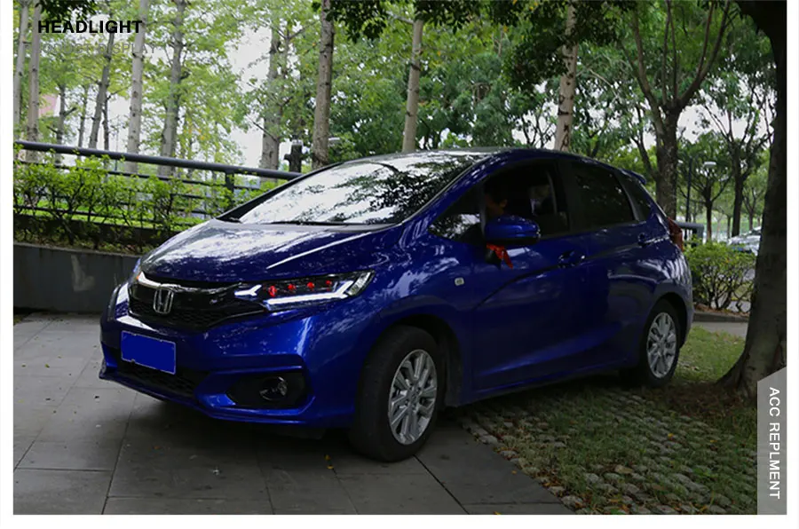 2 шт. светодиодный фары для Honda Fit- светодиодный фонарь для автомобиля Ангельские Глазки весь светодиодный комплект противотуманных фар Светодиодный дневные ходовые огни