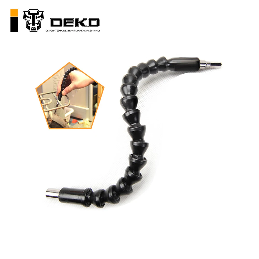 

DEKO 295mm Flexible Drill Shaft Electronics Drill Black Flexible Shaft Bits Extention Screwdriver Bit Holder Connect Link