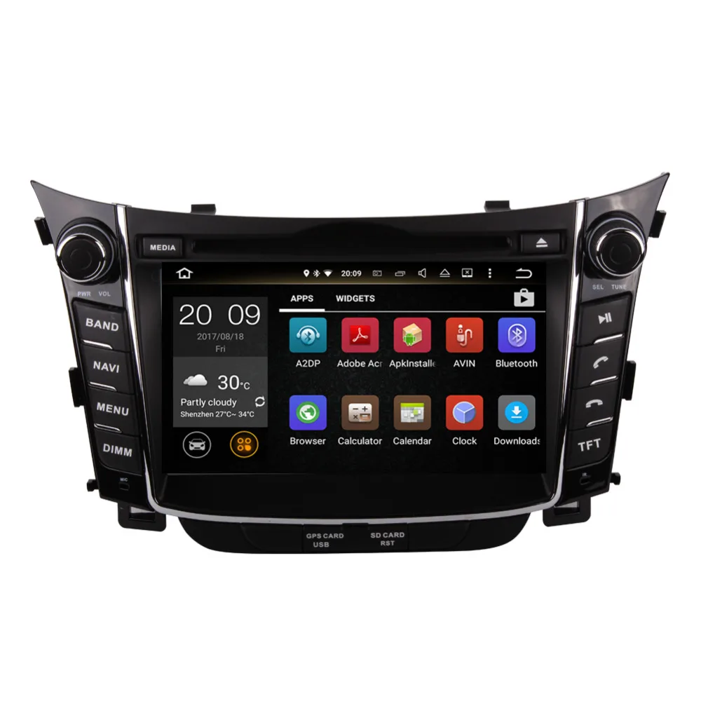 4 ГБ ОЗУ Android 8 0 Восьмиядерный 7 ''LCD Автомобильный мультимедийный DVD плеер для