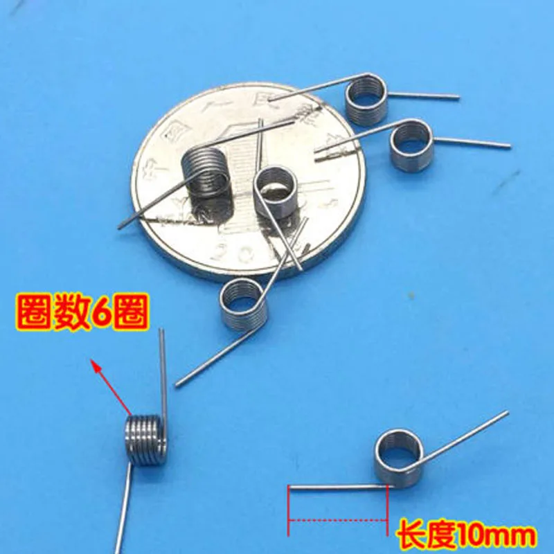 Wire Dia 0.5mm OD 4.5mm Springs Miniature Torsion Spring 5pcsin