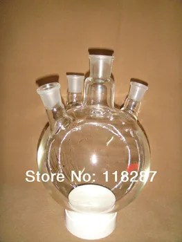 

3L,3000ml ,Round bottom flask ,Four necks,Glass Boiling Flask,4-necks,Lab flask,Ground joint and the neck could be customized