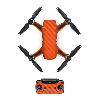 

[DJS0002] Cool Carbon Fiber Decal Skin Sticker For DJI Spark Drone body + remote Controllers + Battery Protective Cover Red