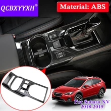 QCBXYYXH Car Styling For Subaru XV Impreza 2018 2019 Interior ABS Gear Box Cup Holder Protection Cover Auto Internal Accessory