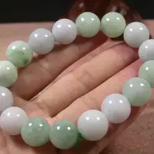 002014 сертифицированный зеленый натуральный браслет с бусинами