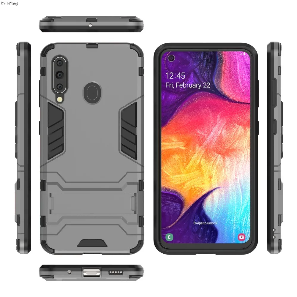 sFor Cover Samsung Galaxy A60 Case Rubber Robot Armor Shell Hard Back Phone Cover For Samsung Galaxy A60 a606 A606F with Stand
