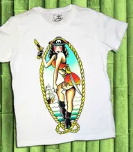 2020 verão homens de manga curta de manga curta camisa de roupas de fitness pirata tradicional 2014 old-tattoo slub-o-neck t
