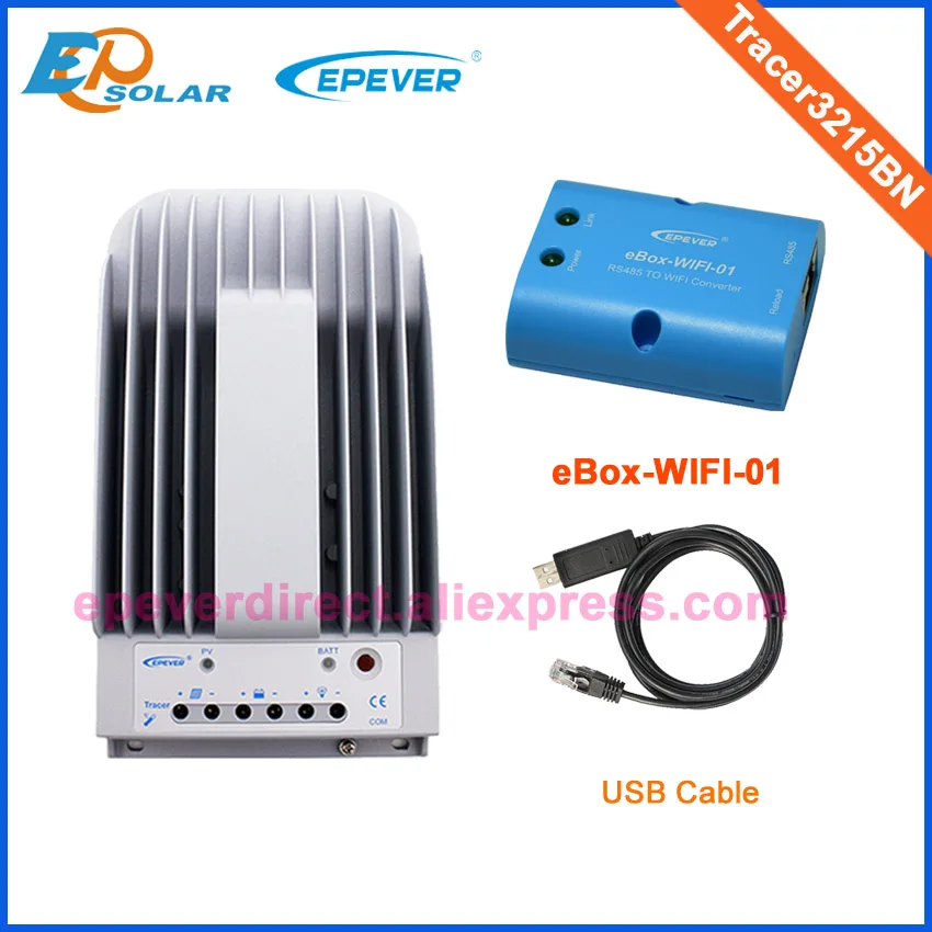 

MPPT High Efficiency controller 30A 30amp Tracer3215BN charger regulator with USB cable and wifi function