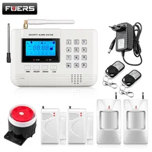Fuers New 99 Wireless 2 Wired Defense Zones Security GSM Burglar Alarm System built in Speaker