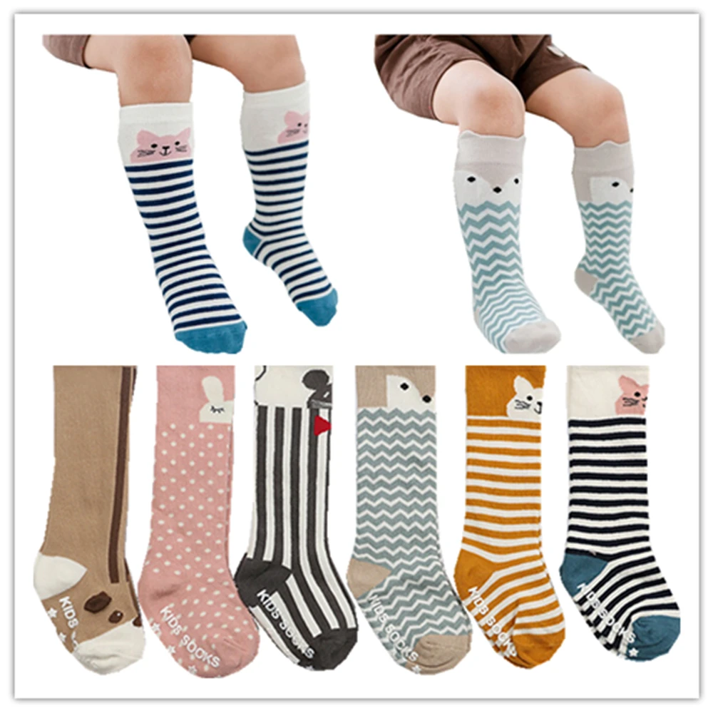 Chaussette Enfants/гольфы для малышей теплые детские носки с животными для новорожденных детские носки нескользящие носки для девочек зимние