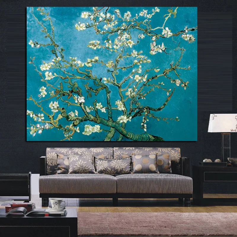 Wall Canvas Art Print Van Gogh Flower Pear Tree Impressionist Landscape Oil Painting Poster Modern Wall Picture for Living Room