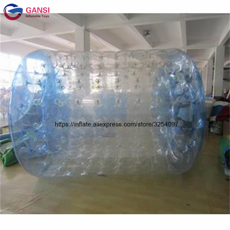 Funny Water Game Inflatable Cylinder Roller Ball 2.4X2.2M Human Hamster Inflatable Water Wheel For Pool 5pcs lot high quality tu22 8mm v u groove pulley bearings t22 8 22 5 14 5 13 5 mm v groove roller wheel ball bearing t u 22