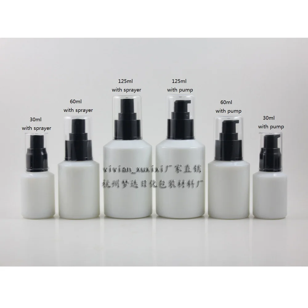 125ml White Glass Travel Refillable Perfume Bottle With Black Plastic 125ml-white-glass-travel-refillable-perfume-bottle-with-black-plastic