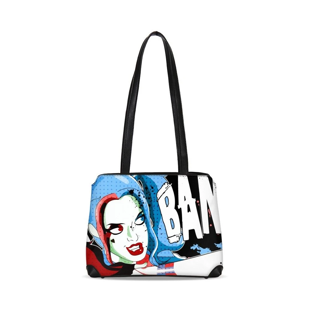 New Fashion Harley Quinn Printing Women Bucket Shoulder Bags Ladies