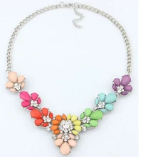 2015 New 3 Colors Crystal Statement Necklace Choker necklaces & pendants For Woman Bib Chorker Necklaces Women Jewelry wholesale