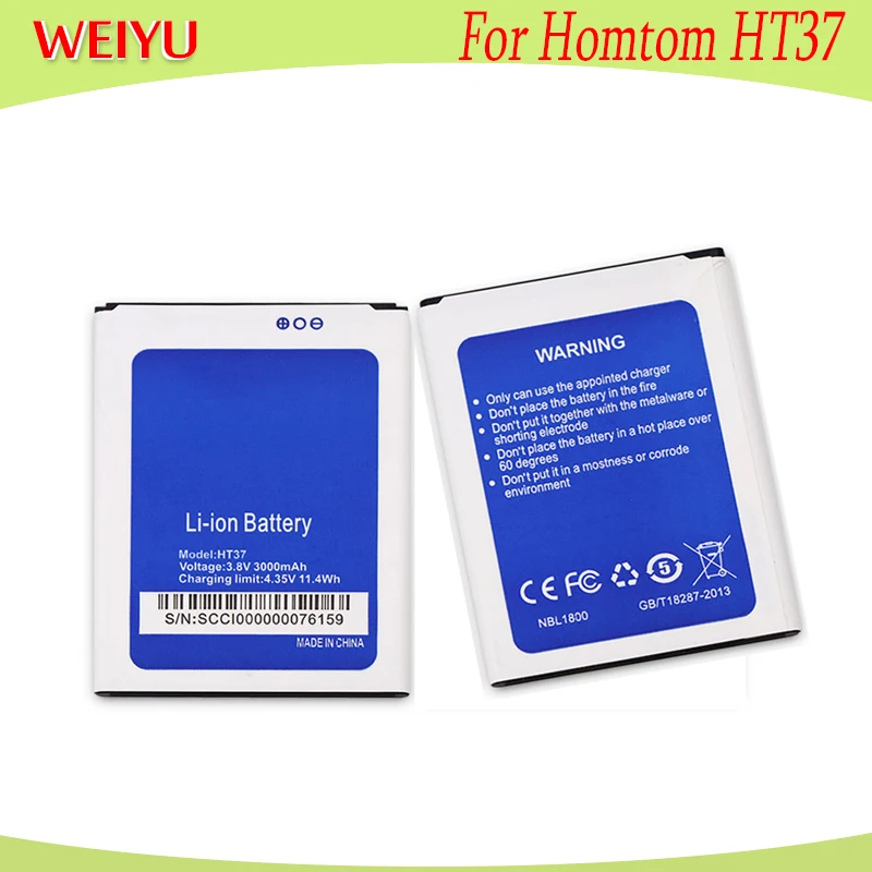 

WEIYU 3000mAh Long Time Standy battery For Homtom HT37 phone Replacement Batteries Bateria For Homtom HT37 pro