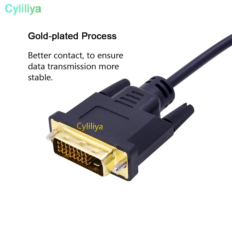 100 PCSs DVI-D к VGA адаптер 24+ 1 25Pin DVI к 15Pin VGA конвертер кабель для ПК настольного ноутбука HD 1080 P монитор дисплей