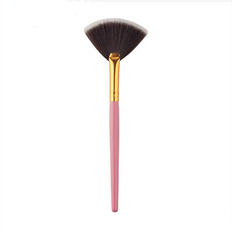 1Pc Slim Fan Shape Powder Concealer Blending Finishing Highlighter Highlighting Makeup Brush Nail Art Brush for Makeup