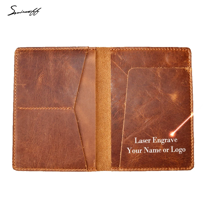 SMIRNOFF имя из натуральной кожи Обложка для паспорта карман сумка Многофункциональный ретро кожаный держатель для карт ручной работы паспорт клатч
