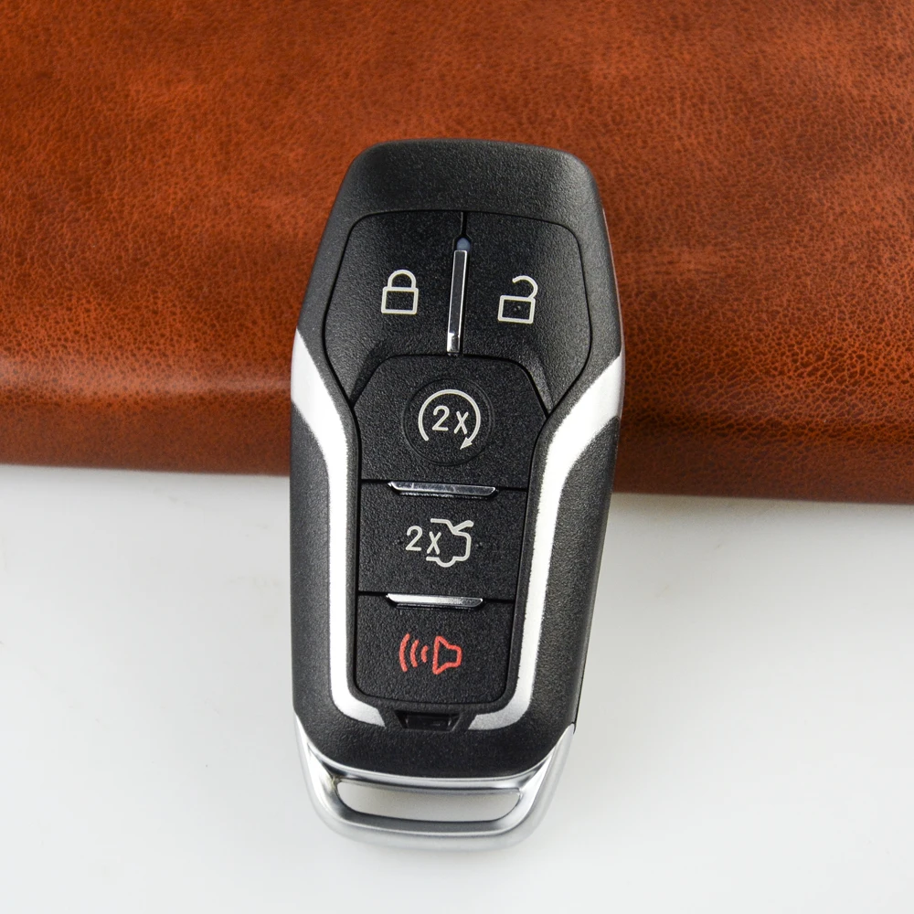 

OkeyTech 5 Buttons Smart Remote Key Case for Ford Edge Explorer Fusion 2015-2017 M3N-A2C31243300 Car Key Shell Uncut Blade